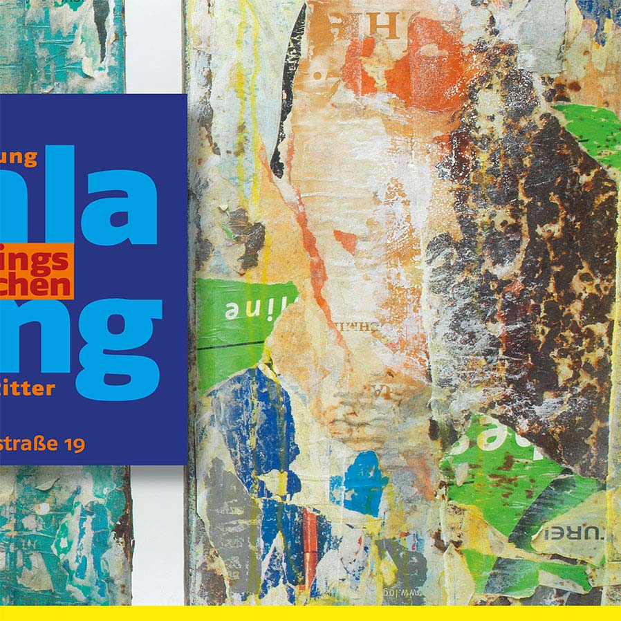  Ausstellungseinladung, mit Abbildung der Malerei von Jürgen Ritter, Ausschnitt
